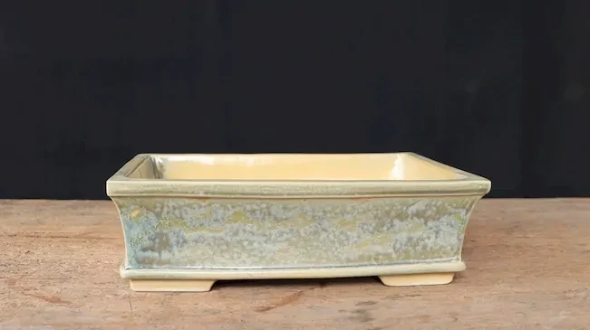 Παραλληλόγραμμο bonsai pot με σμάλτο θερμοκρασιας ψησιματος 1250°c